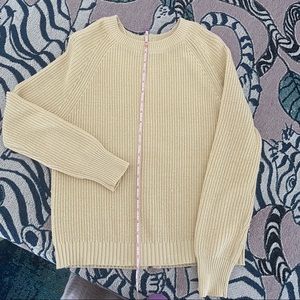 Yellow sweater with zipper